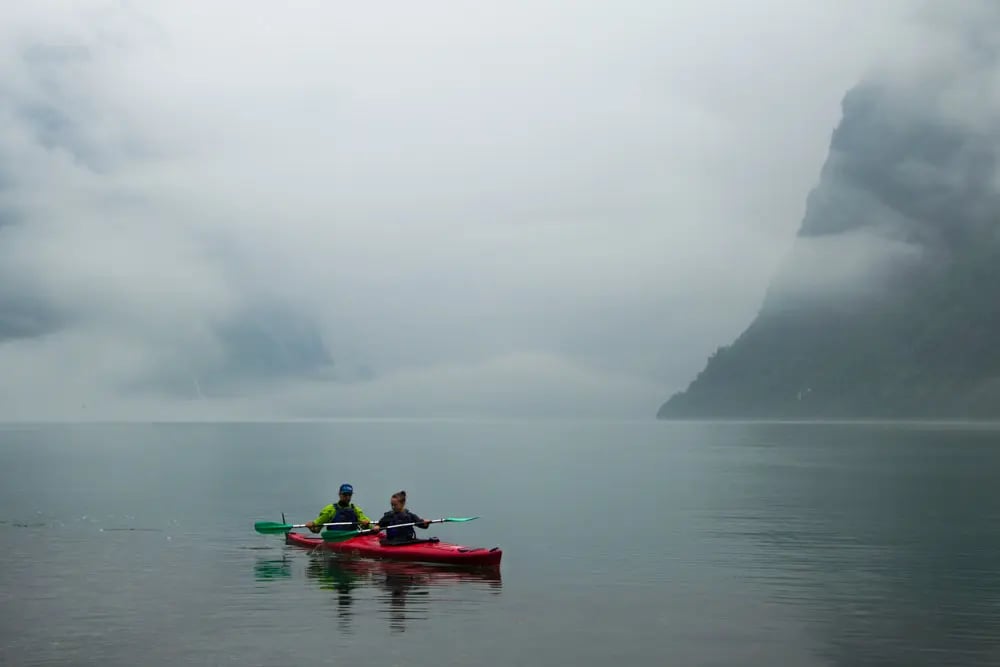 Sea kayak nærøyfjord guided tour