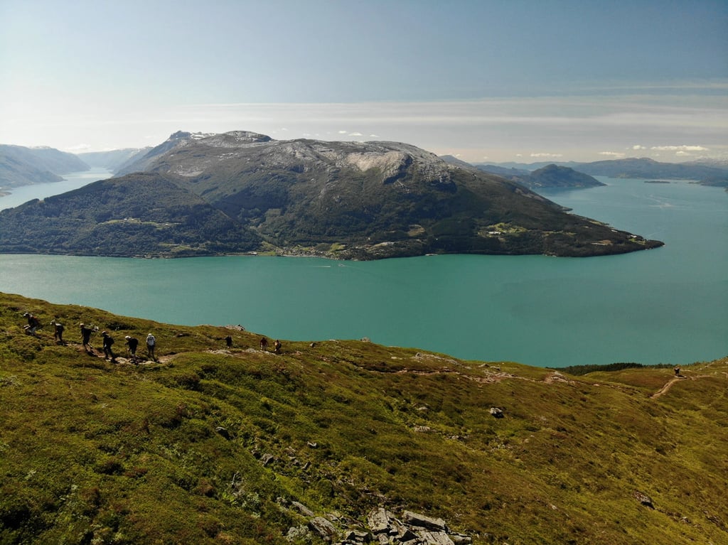 Mount oksen trail in norway