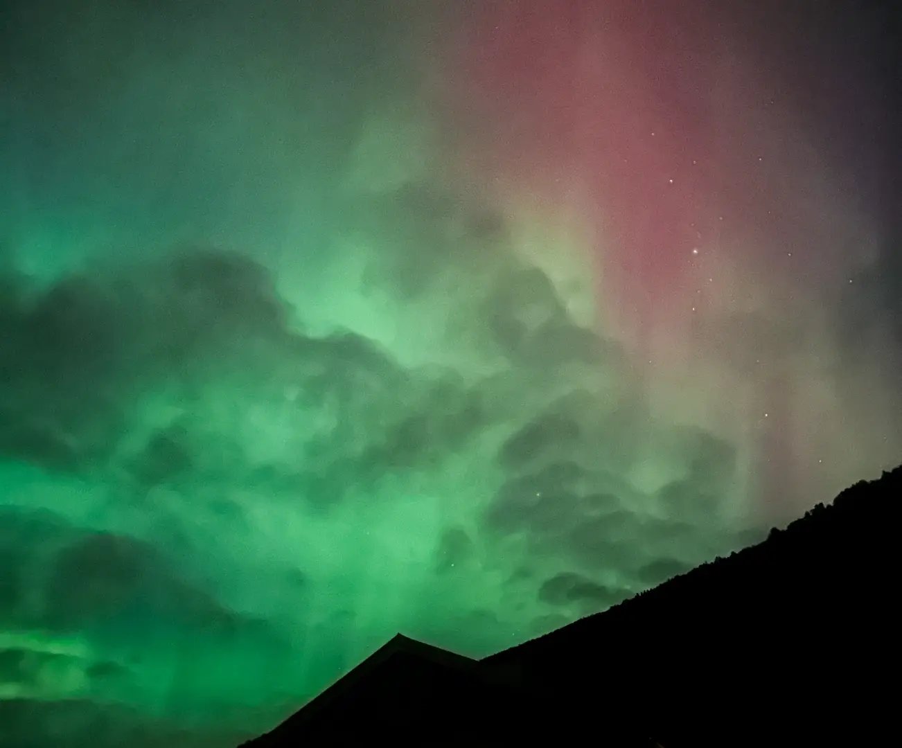 Northern Lights taken on a ski tour in April in Northern Norway near Tromso