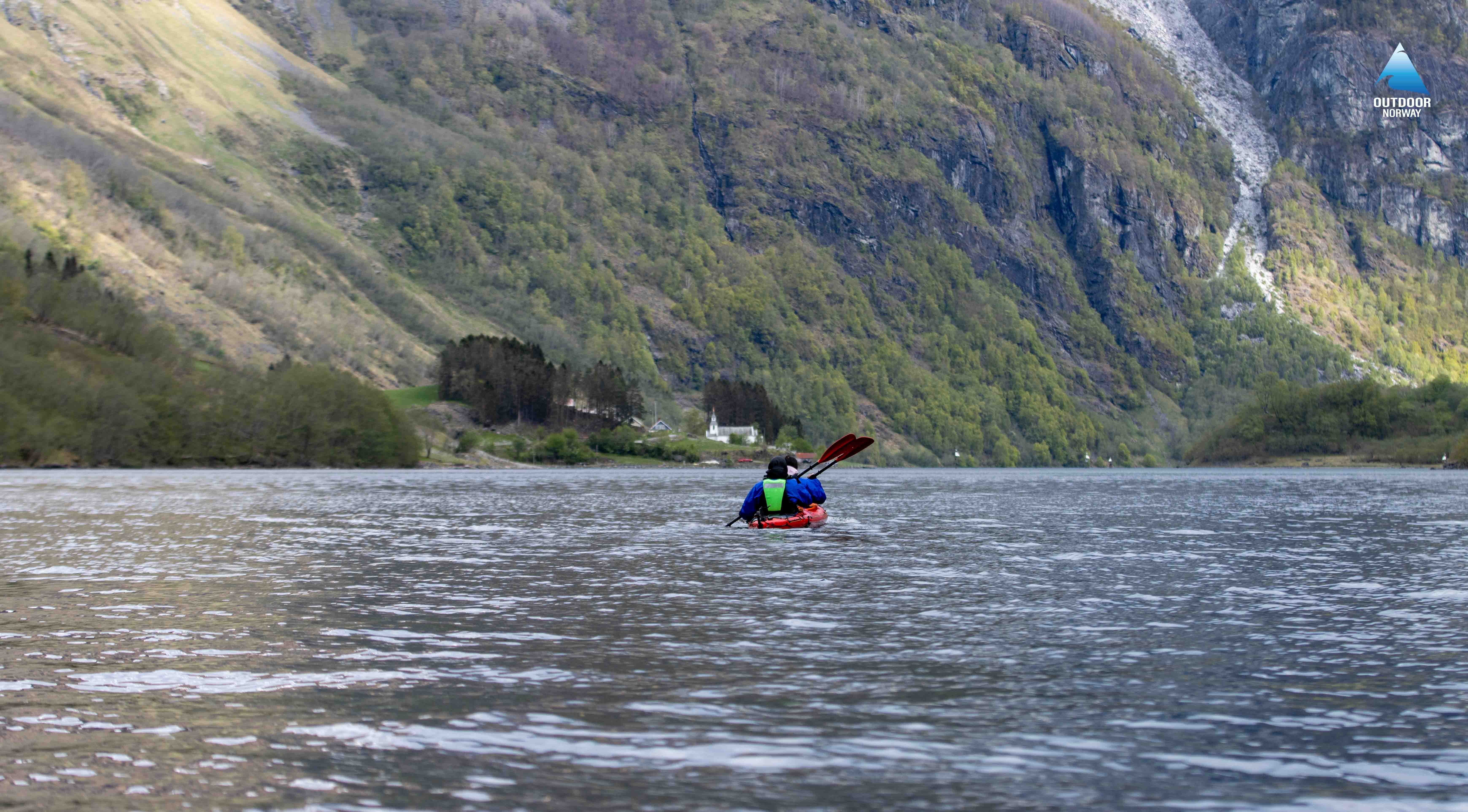 Kayakers exploring Hardangerfjord Norway