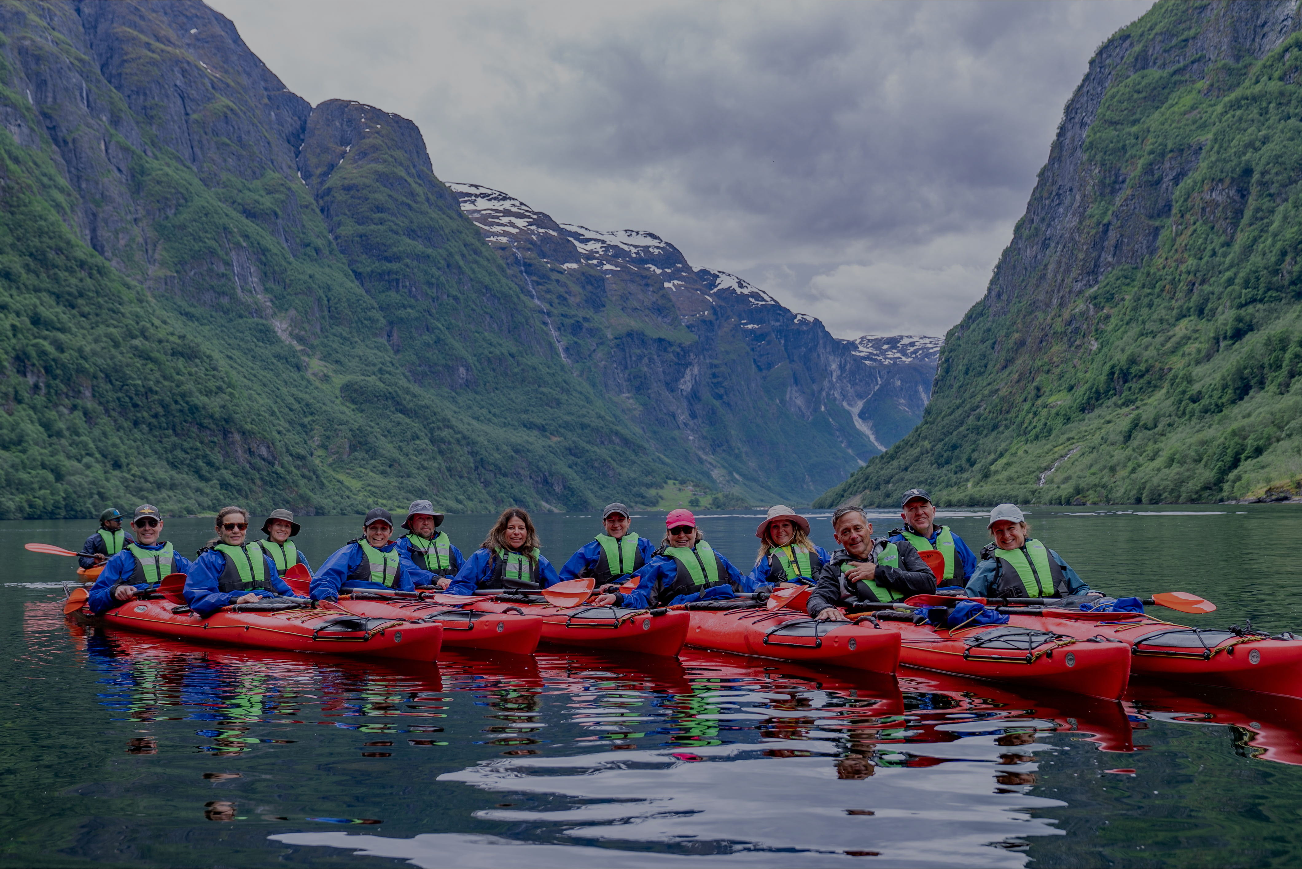 Kayakers enjoying a tour, one of the best things to do in Voss, Norway