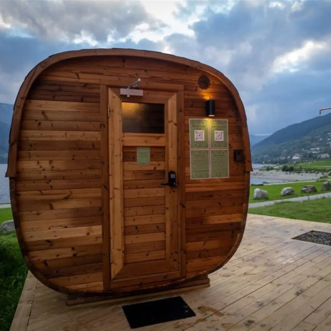 A traditional Norwegian sauna in Voss, Norway