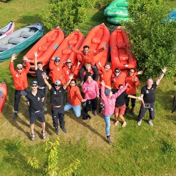 Team photo of outdoor norway in 2026 with female and male guides, trip captains and more