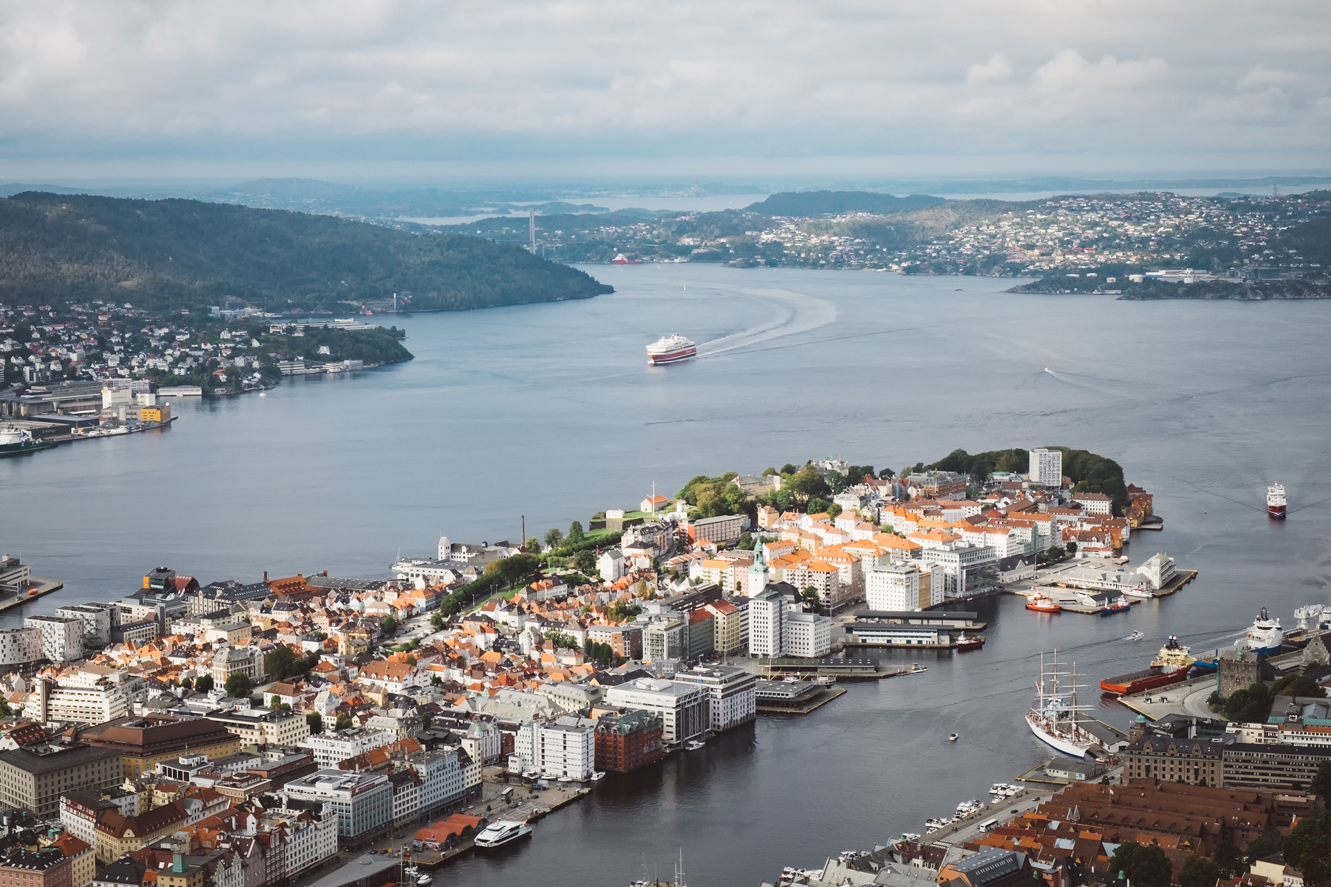 Bergen, Norway, Fjord, Floyen