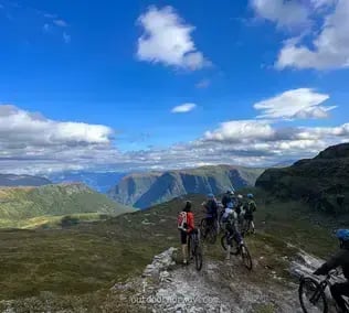 Mountain bike mountain to fjord