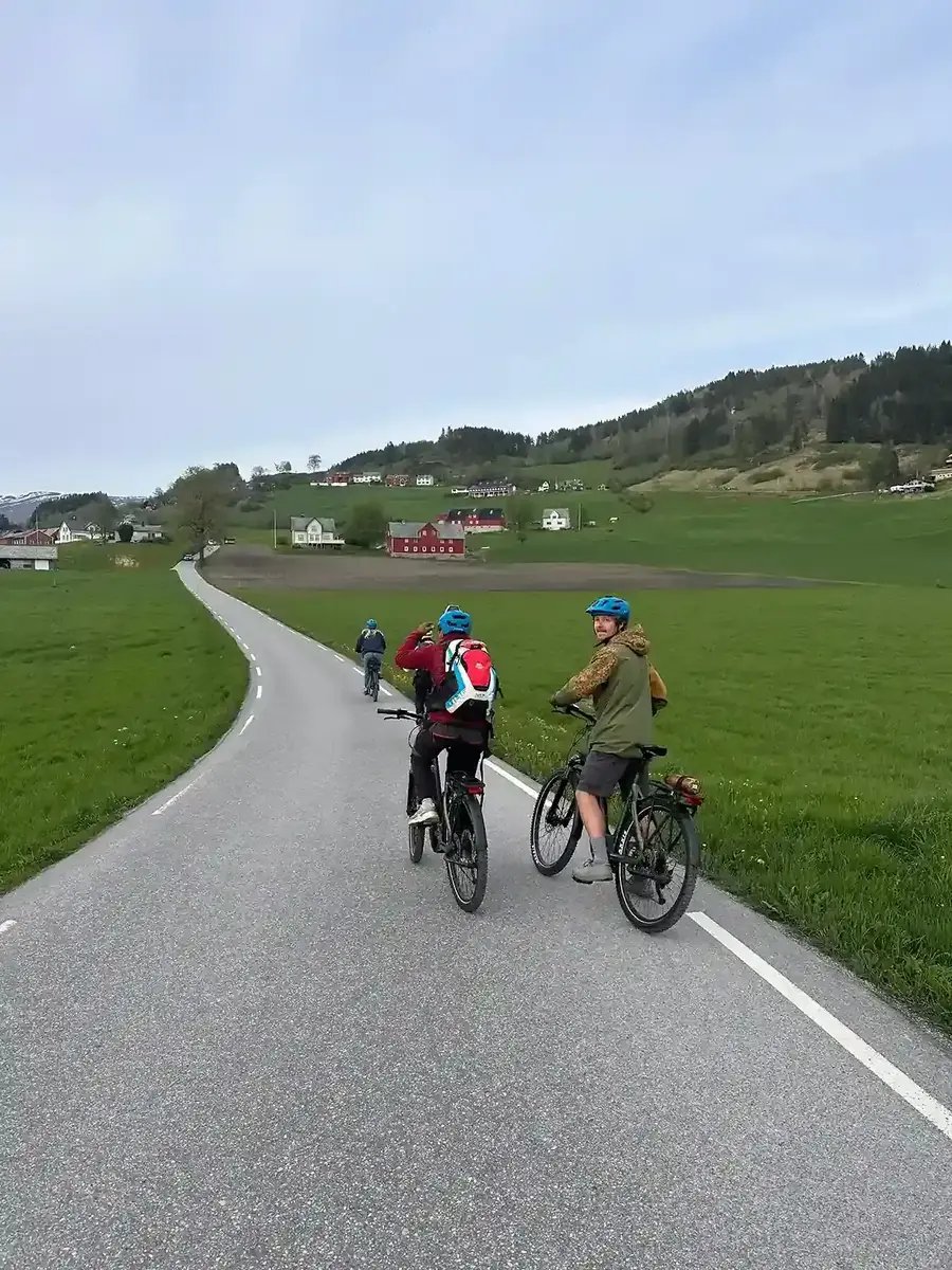 Cyclist riding