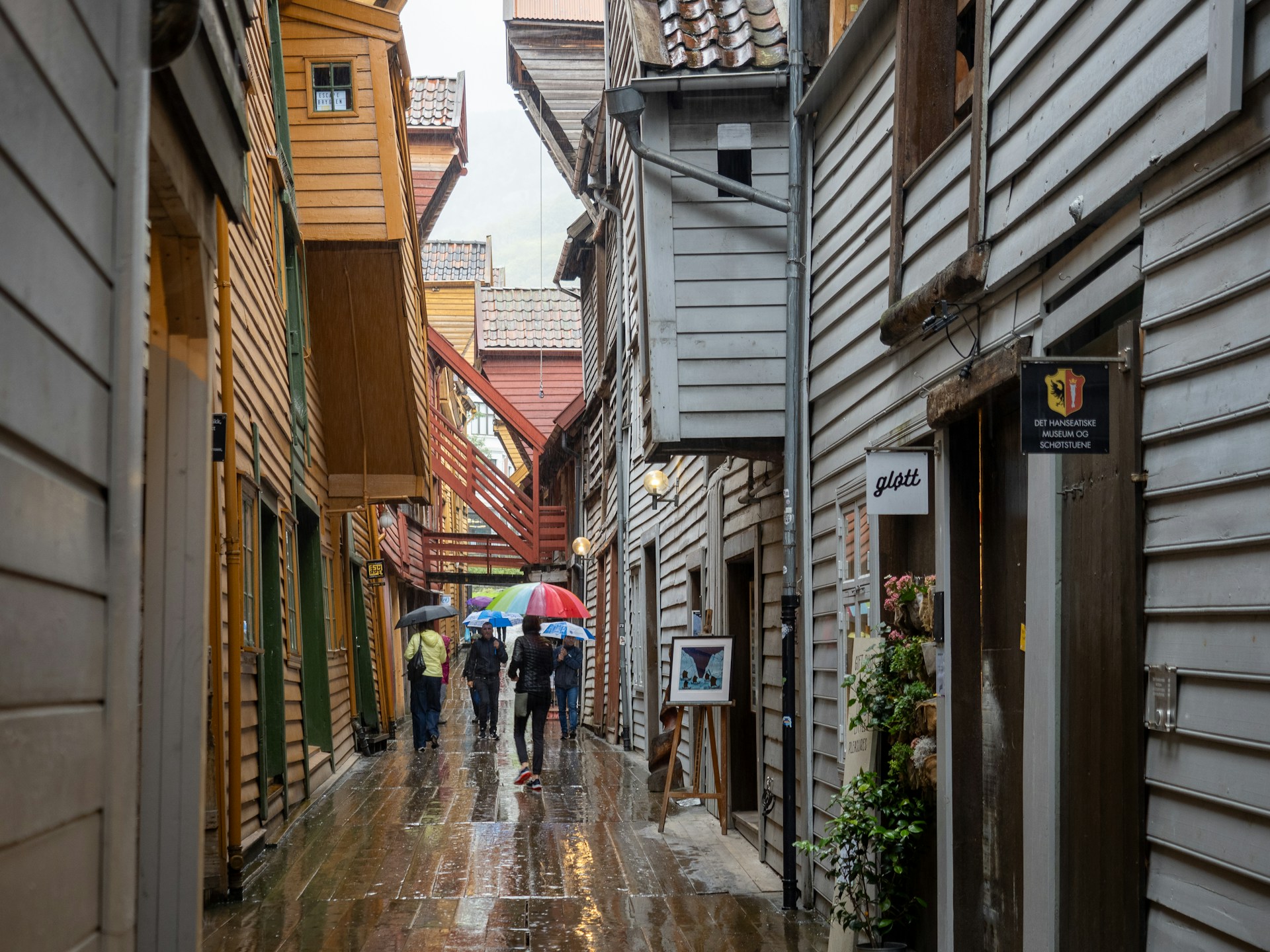 Bergen on a rainy autumn day