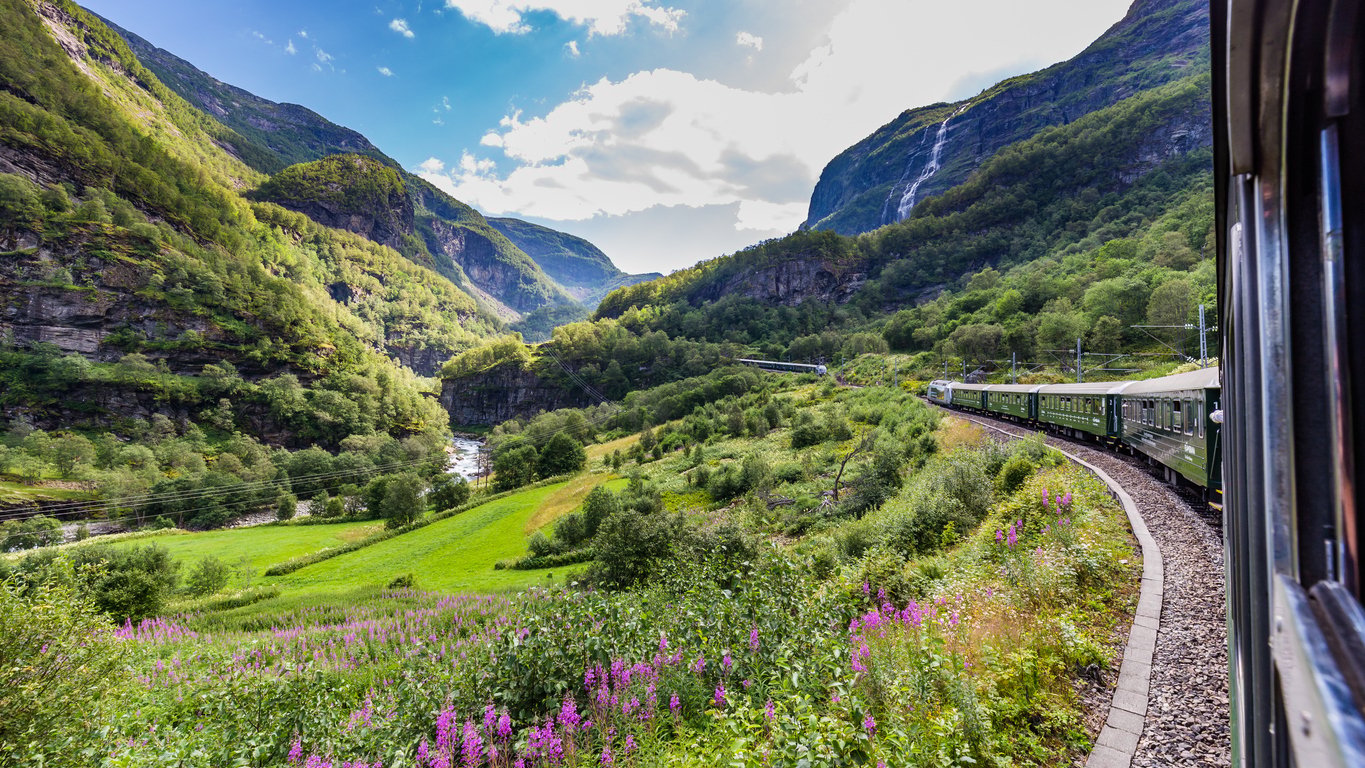 A view from the Flam Railway, one of the best day trips from Bergen, Norway