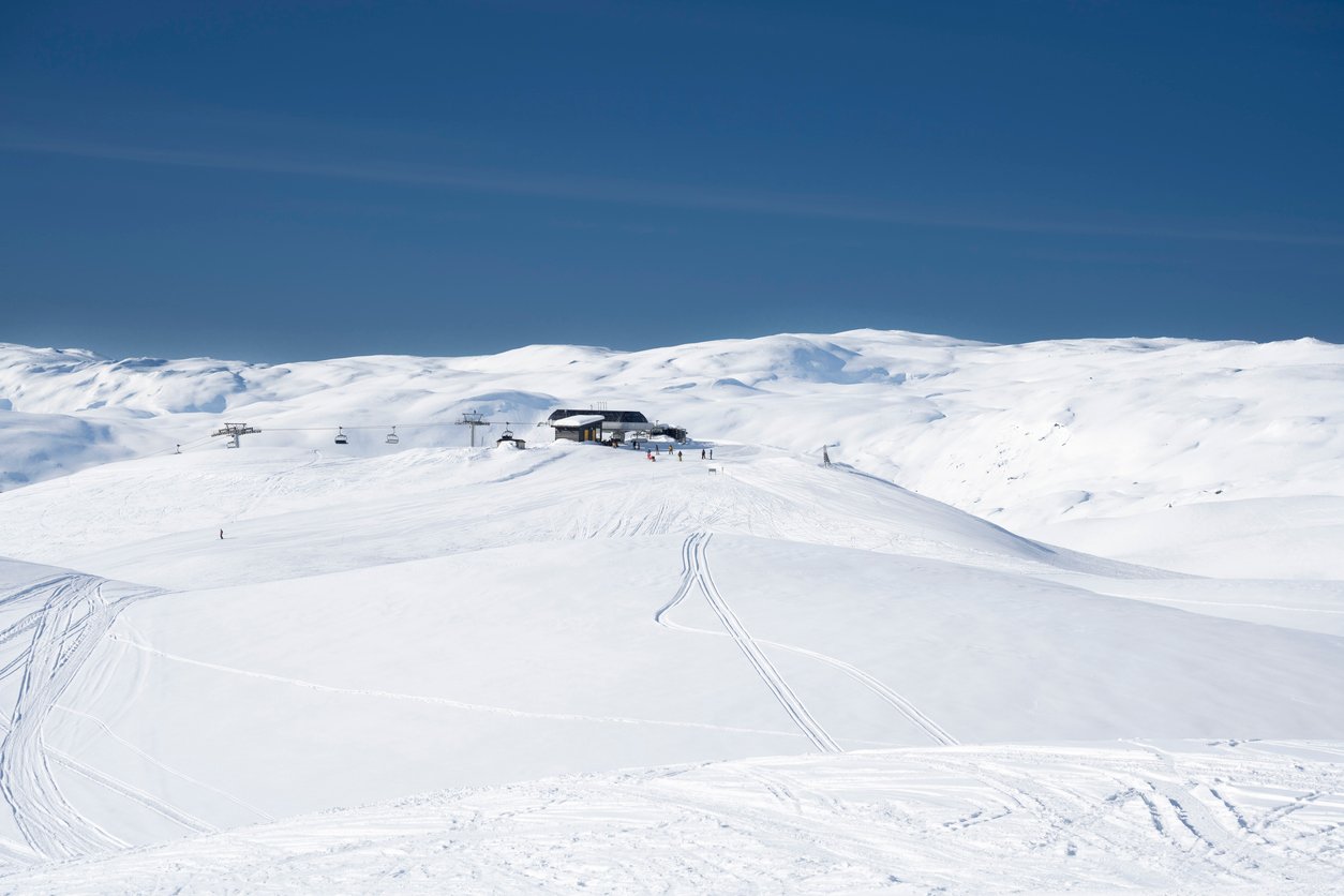 Myrkdalen ski resort from a distance