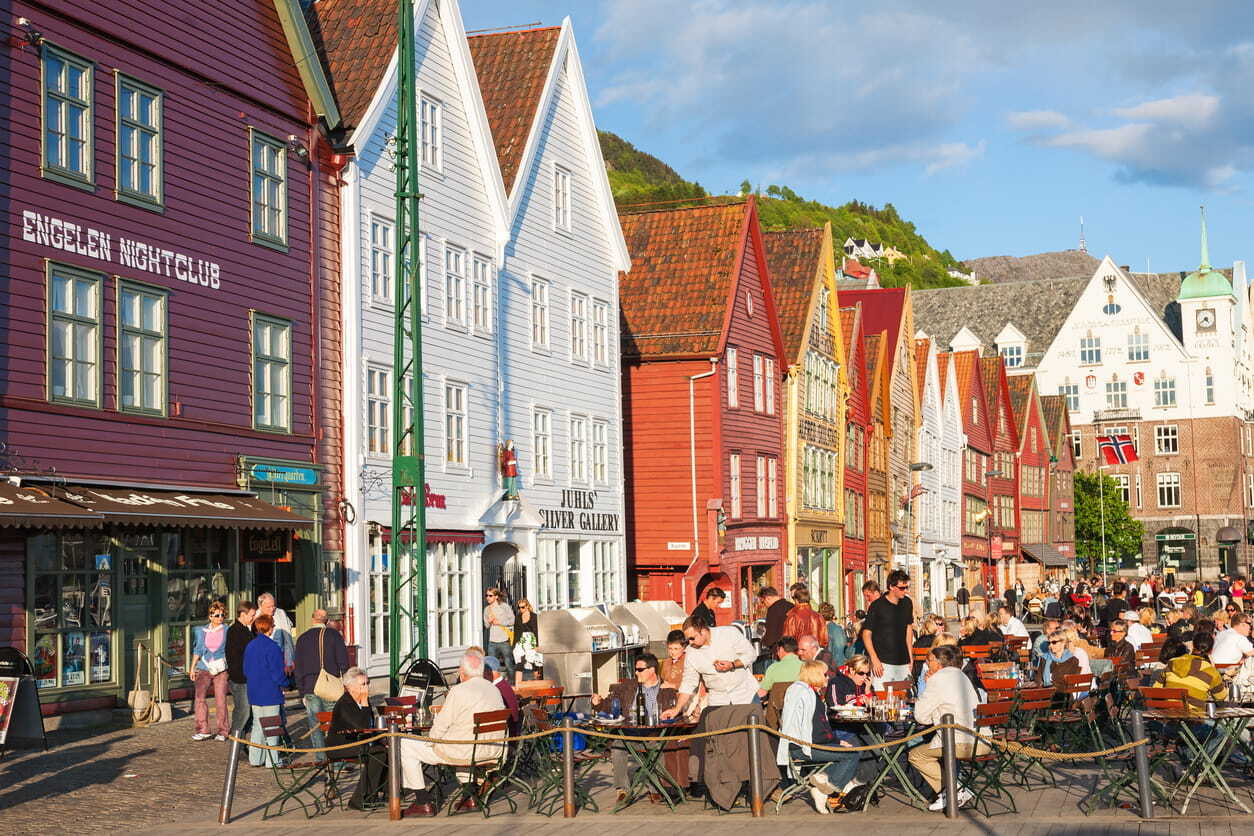 How many days in Bergen - people enjoying their time in a restaurant in Bergen, Norway