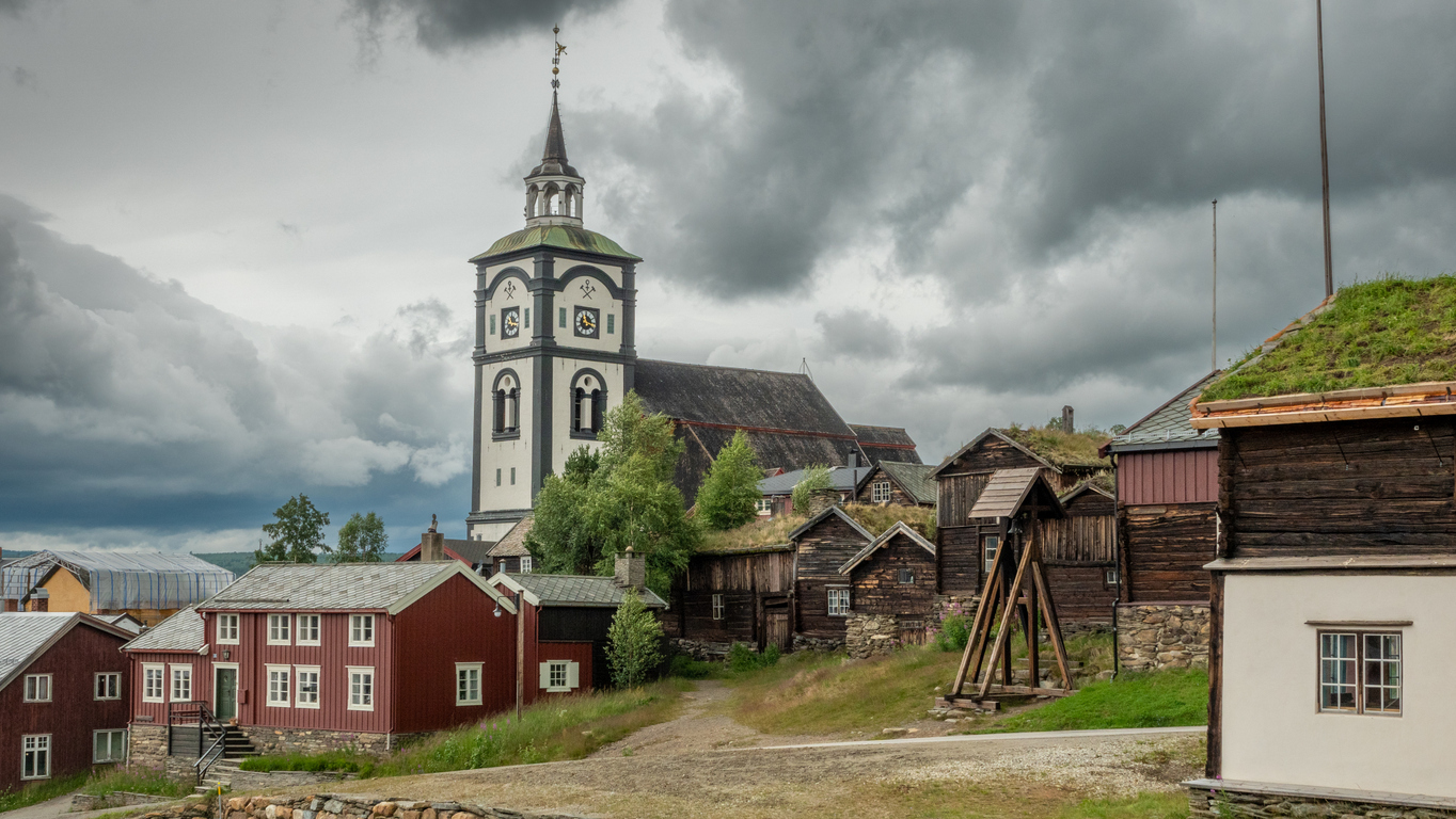 The Røros mining town, one of the most beautiful places in Norway and UNESCO World Heritage Site